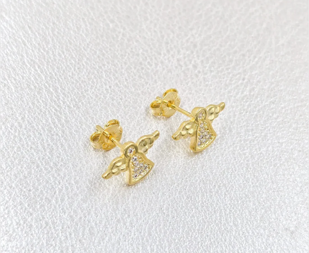 Aros Angelito Circonias Oro Laminado 18k