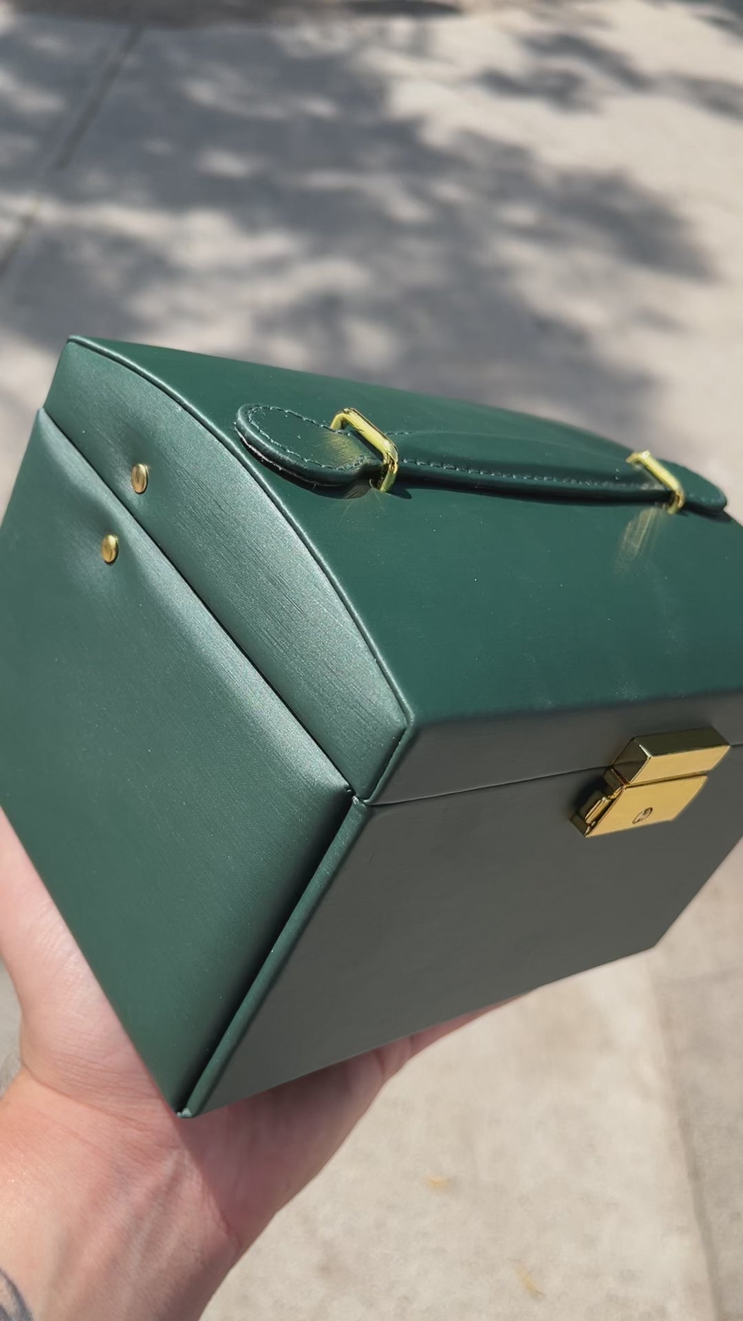 Joyero Organizador 3 niveles Verde